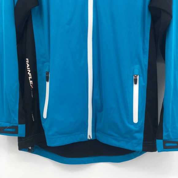 Sun Mountain Rainflex Jacket Mock Neck Zip Up Long Sleeve Blue Black Size M NWT - Picture 3 of 9